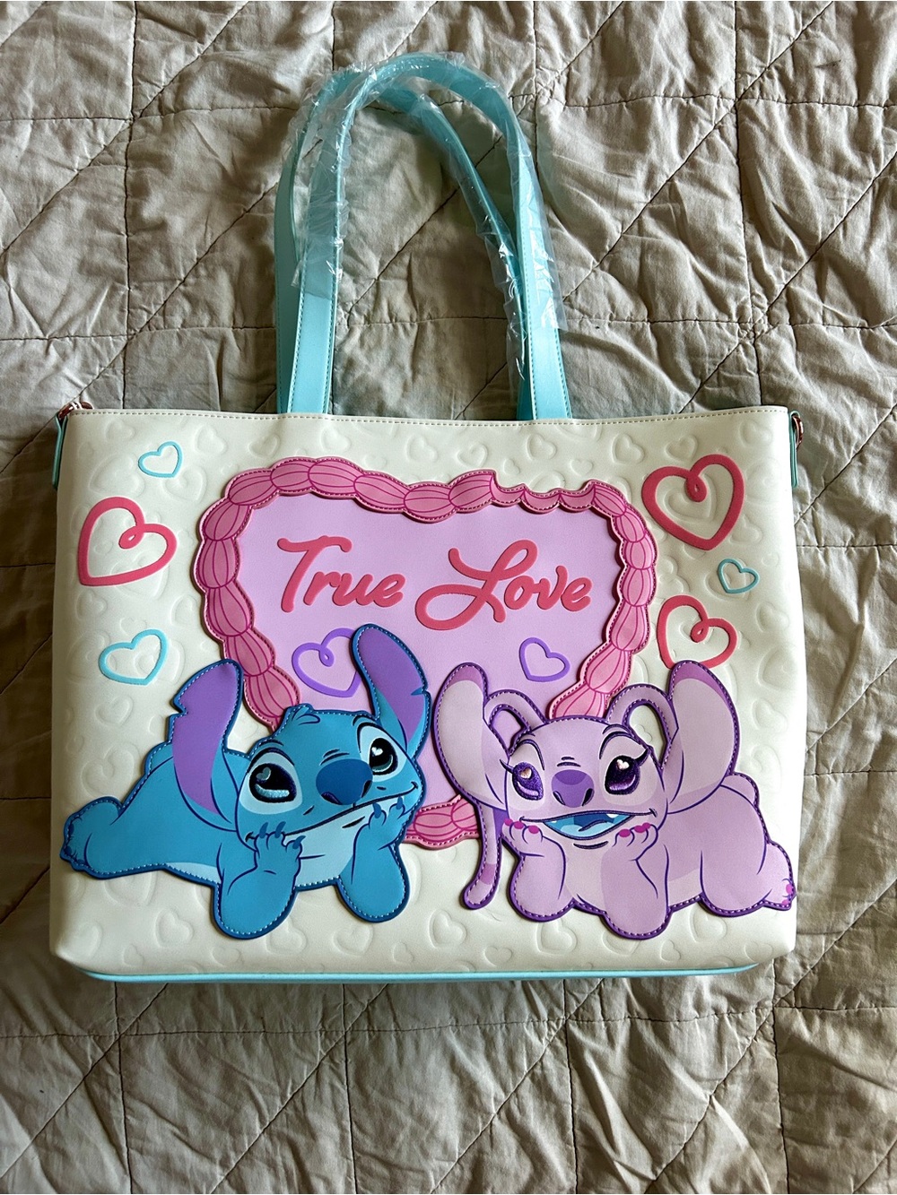 Loungefly Lilo & Stitch Pastel Blue and Pink Tote